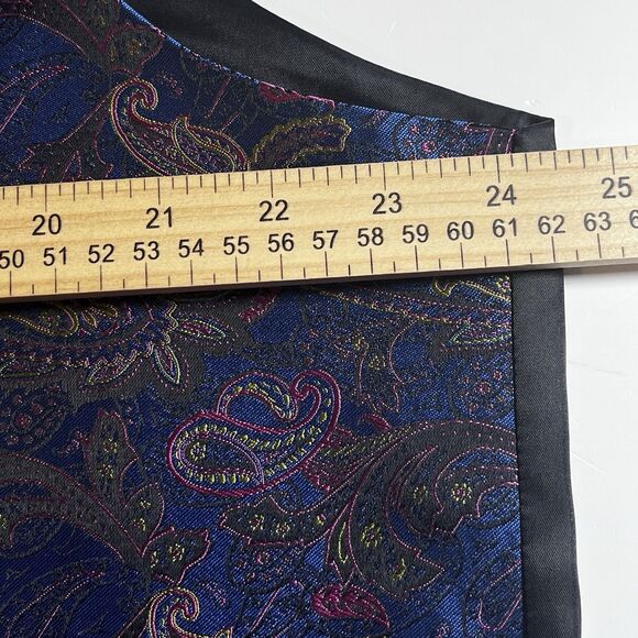 Hisdern Men's 3 Piece Set Brocade Silk Polyester Vest Tie Pocket Square Size XL - Picture 6 of 11